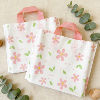 Sacs de transport souples transparents en LDPE avec logo imprimé, sacs en plastique pour l'emballage de vêtements, de sous-vêtements et de chaussures, sac à poignée soudée