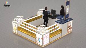Exhibidores de Perfumes Elegantes y Ecológicos de Madera y Metal con Iluminación LED para Fragancias, Belleza, Centros Comerciales Modernos y Tiendas Minoristas - Product Image 3