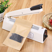 ZEQUAN 300MM Machine à Souder Manuelle pour Sacs d'Emballage, Mini Thermosoudeuse à Impulsion Portable pour PP PVC