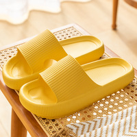 Claquettes d'été à talon épais pour femmes, en EVA souple, pour intérieur et extérieur, chaussures de maison pour hommes et femmes, claquettes de salle de bain tendance à plateforme