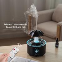 Diffuseur d'arômes parfumés en forme de parapluie, machine à brume froide ultrasonique, humidificateur d'air, diffuseur d'huiles essentielles, humidificateur à effet de pluie RGB pour la maison