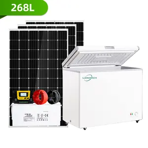 268L 358L 508L 558L 698L家用商用太阳能柜套件价格DC供电的带太阳能和电池的深太阳能冰柜