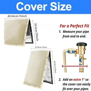 Manchon isolant pour robinet Wu 40x50 60x30 en tissu Oxford, protection hivernale antigel pour tuyau d'eau et vanne - Product Image 2