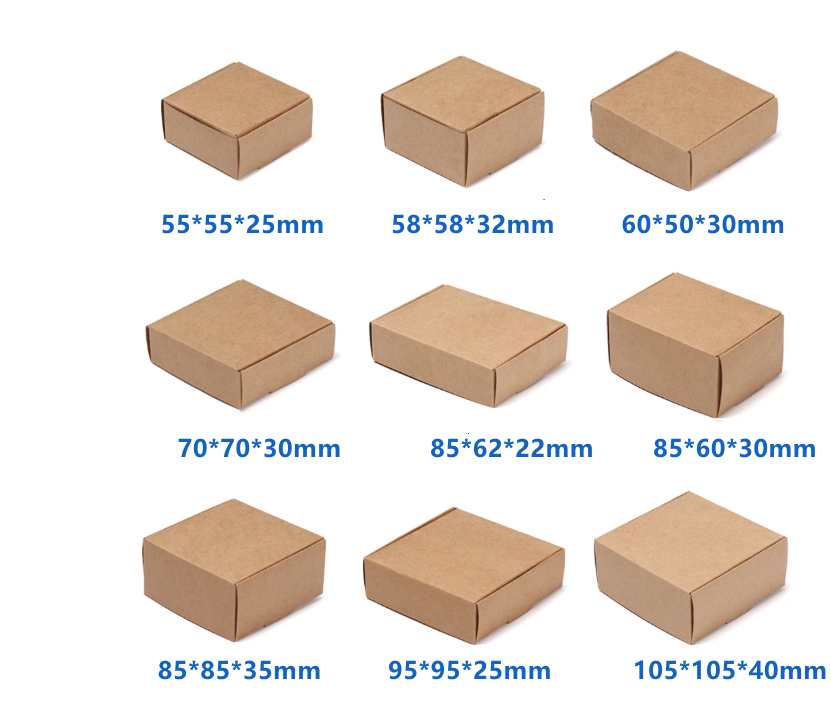 50 Pieces Mini Kraft Paper Box With Window Present Packaging Treat For Homemade Soap Bakery Candy (White