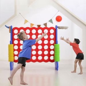 Jeu de société géant 4-en-1, échecs tridimensionnels, jeu de société à quatre consécutifs, mini-jeu éducatif pour le développement de la sagesse, jeu d'extérieur - Product Image 5