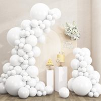 Perlengkapan Garland Balon Lateks Mutiara Putih Berbagai Ukuran untuk Dekorasi Latar Belakang Pesta Pernikahan, Ulang Tahun, dan Baby Shower