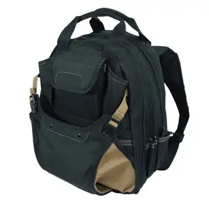 Contoh gratis tas peralatan tukang listrik Tradesman Pro Organizer 39 saku dan dibentuk dasar peralatan Klein tas ransel