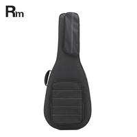 Sac de transport noir multi-poches en fibre de carbone FC42 étui rigide à double fermeture à glissière antichoc robuste pour guitare acoustique/électrique
