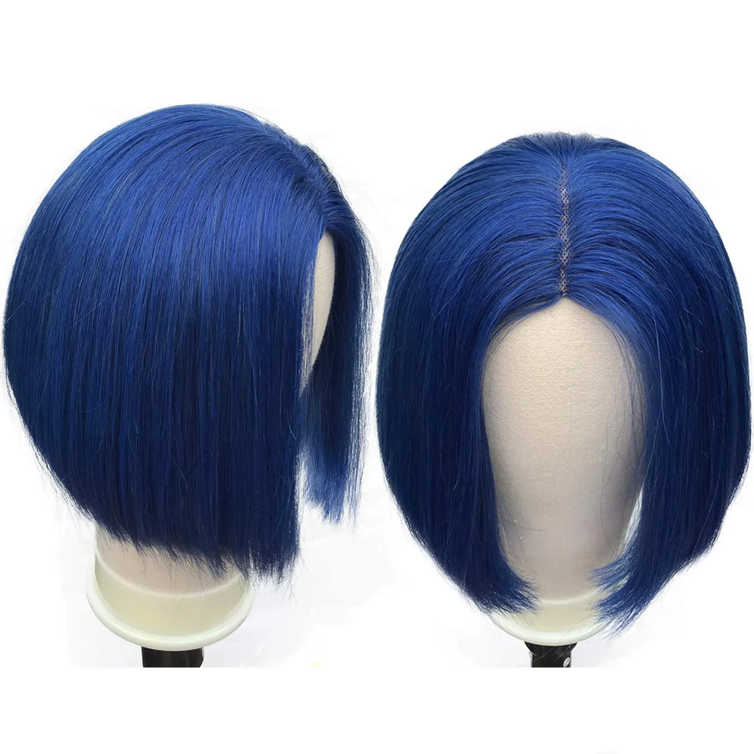 Wig Bob Warna Pendek Pirang Madu Abu-abu Merah Ketebalan 150% Wig Bob Renda Depan Wig Rambut Manusia untuk Wanita Warna Hitam Peruvian Tanpa Lem