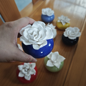 Difusor de Cerámica para Aromaterapia con Diseño Grabado, de Porcelana, con Varillas de <span class=keywords><strong>Perfume</strong></span> y Líquido para Rellenar, para Uso en Escritorio (Alcohol) - Product Image 4