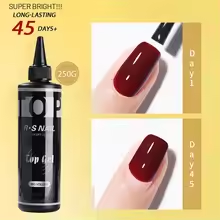 R S ongles nouveau Type clair 250ml <span class=keywords><strong>Gel</strong></span> de base et couche de finition <span class=keywords><strong>Gel</strong></span> en vrac OEM bouteilles personnalisées longue durée Base et couche de finition <span class=keywords><strong>Gel</strong></span> pour ongles en vrac - Product Image 3