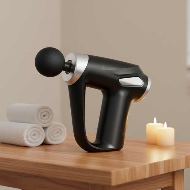 Bulk Order KH-810 6 Speeds 4 Heads Massage Gun Fascia Device Electric Muscle Massager for Business Trip Portable Relaxation Use