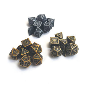Cadeau de fête en métal 7 pièces ensemble donjons et dragons solide dés mdn cadeau jeu de société jouet - Product Image 6