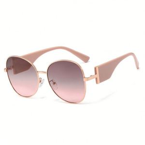 Gafas de Sol Redondas Vintage 2021 de Última Moda para Hombre y Mujer, Lentes Degradadas con Protección UV400, Montura Grande de Metal - Product Image 5