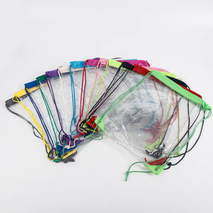 China Wholesale Fashion Promotional Bag Transparent PVC Closure With Drawstring
