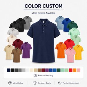 Polo à boutons pression pour homme en coton 100% avec logo personnalisé, respirant, décontracté, pour entreprise, vente en gros, uniforme d'équipe de golf, plusieurs couleurs - Product Image 3