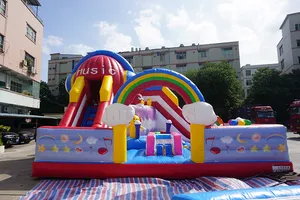 Music Party Inflatable Trampoline Jumping Custom Outdoor Inflatable Game Children's Fun Castle