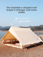 Tente de glamping de luxe personnalisée, moderne, grande capacité, quatre saisons, en toile, résistante aux intempéries et au vent, pour événements