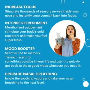 OEM stik Inhaler hidung grosir <span class=keywords><strong>Natural</strong></span> Peppermint Lemon kayu putih minyak esensial penyegaran aromaterapi & pernapasan bantuan - Product Image 4