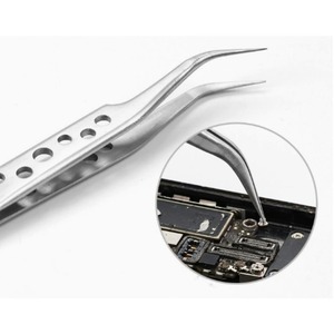 Nine-hole Diamond Jewelry <strong>Tweezers</strong> Stainless Steel High-grade Non-magnetic <strong>Ruby</strong> <strong>Tweezers</strong> Gemstone Clip Anti-magnetic Elbow Tip - Product Image 4