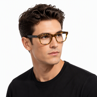 Lunettes carrées professionnelles faites à la main avec rivets, lunettes unisexes en acétate à prix bas, modèle JS 60018