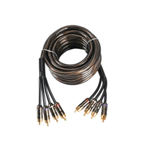 Câble RCA en fil de cuivre OFC 17ft Câbles de système de haut-parleurs d'isolation de gaine en PVC personnalisés