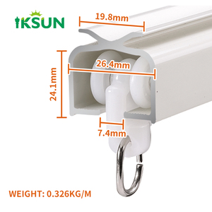 IKSUN Heavy Duty <strong>Curtain</strong> Rail Window Decoration Double <strong>Aluminum</strong> <strong>Curtain</strong> <strong>Track</strong> - Product Image 3