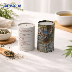 Customized Eco-friendly Food Grade Kraft <b>Cardboard</b> <b>Tube</b> Package Gift Box UV Coating Herbal Tea Cylinder Paper <b>Tube</b> Packaging - Product Image 6