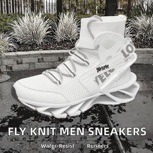 Men's Luxury Fly Knitting Trainer Sneakers Men's Casual <b>Running</b> <b>Shoes</b> with Red Bottom Blade Fashion Trend for Summer - Product Image 2