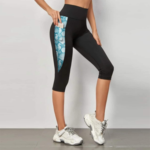 Coquillages marins pour femmes étoiles hippocampe <span class=keywords><strong>corail</strong></span> pantalons de Yoga Compression Gym Fitness collants avec poches Logo sur la taille - Product Image 1