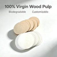 Filtre à café en papier rond biodégradable de qualité alimentaire en pâte de bois vierge, taille personnalisée, pour la préparation du café filtre à domicile