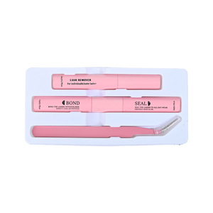 Custom Logo 3 in 1 <b>Eyelash</b> <b>Glue</b> and Remover Set Waterproof 72H Long Lasting Fast Dry <b>Glue</b> <b>Eyelash</b> Tweezers Makeup Tool - Product Image 4