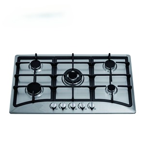 Fornello a <span class=keywords><strong>Gas</strong></span> da Incasso a 5 Fuochi con Pannello in Acciaio Inox, Bestseller di Fabbrica, per Uso Domestico, Esterno o Camper, con Supporti per Pentole in Ghisa - Product Image 5