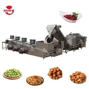 Hot selling corn banana chip frying machine fried chicken equipment seasoned peanut almond nut fryer production line