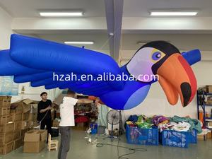 Renkli aydınlatma ile uçan kuş şişme papağan hayvan şekilli balon - Product Image 5