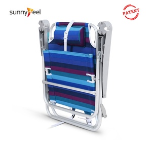 Ghế tắm nắng bãi biển di động, có thể gấp gọn, nhẹ, có thể điều chỉnh độ ngả, in logo tùy chỉnh OEM dành cho người lớn - Product Image 6