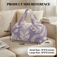 Tas Duffel Perjalanan Bermotif Bunga Hawaii dengan Label Pribadi, Dilengkapi Ritsleting dan Pegangan, untuk Perjalanan Akhir Pekan