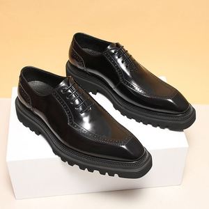 Zapatos Oxford Formales de Negocios de Cuero Genuino Brillante de Lujo, Personalizados con Logotipo, Transpirables y Antideslizantes para Hombre - Product Image 2