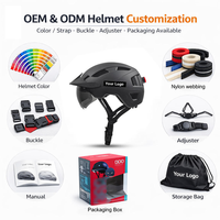 Casque de vélo de route populaire avec clignotants LED, moule exclusif, casque de cyclisme avec bouton magnétique, lunettes, casque de vélo électrique