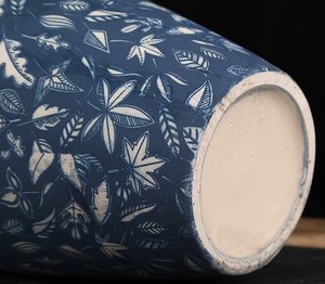 Vaso in ceramica con Desktop dorato vaso blu modello di disegno a mano cinese di lusso unico - Product Image 6