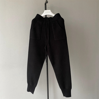 Ensemble de survêtement pour femme Jxwatcher, col en laine solide, tricoté, sweat-shirt à capuche, pantalon long, 2 pièces, vente en gros, personnalisable
