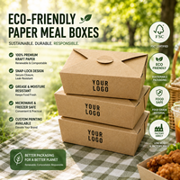 Boîtes d'emballage alimentaire personnalisées à livraison rapide pour poulet frit et frites, logo personnalisé accepté, boîte en papier alimentaire économique