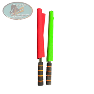 Bandera ajustable con mango de esponja roja y verde para eventos ecuestres - Product Image 3