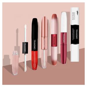 Tube de brillant à lèvres vide double face 7 ml, conteneur de rouge à lèvres liquide à double tube, tubes de brillant à lèvres à deux faces avec pinceau OEM - Product Image 1