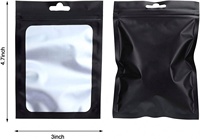 Sachet en aluminium Mylar imprimé sur mesure, anti-odeur, triple étanchéité, avec fenêtre transparente, refermable, pour snacks, bonbons, noix