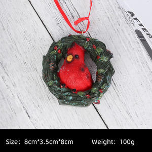 2025 vente chaude arbre de noël suspendus décor ensemble résine bonhomme de neige pain d'épice père noël renne ours noir ornements - Product Image 6