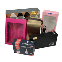 Caja de Regalo Magnética de Lujo con Ventana Transparente, Empaque Personalizado para Productos, Exhibición a Bajo Precio, Caja de Papel de Alta Calidad con Relieve