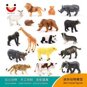 <span class=keywords><strong>Mini</strong></span> figurine d'animaux en PVC, solide, jouets miniatures, vente en gros - Product Image 6