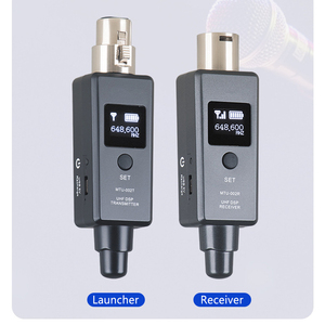 Portable 1 Pair <b>Wireless</b> XLR UHF Audio Transmitter <b>Receiver</b> Easy Mic Line Omni-Directional Polar Handheld Microphone Two - Product Image 4