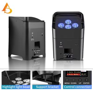 Projecteur de scène PAR sans fil à batterie DMX 6-en-1 RGBWA UV 6x18W LED - Product Image 4